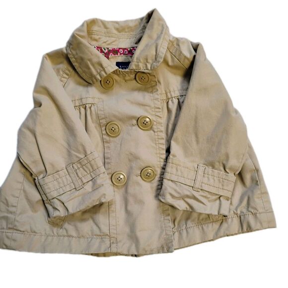 Baby Gap Toddler Girls  Khaki Floral Jacket, Size 5 Years - Picture 2 of 7